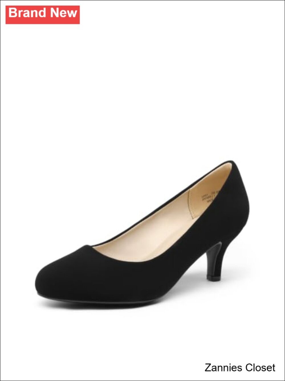 ✨ Women's Comfortable Kitten Heels Pumps Round Toe Slip-On Business Casual